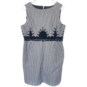 NWT The Limited‎ | Navy Striped Cotton Dress 8P